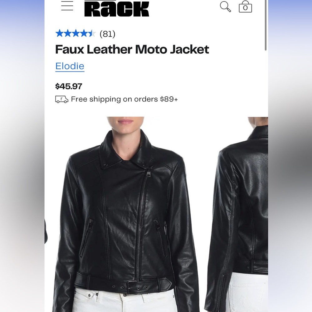 Faux lether motor jacket size Medium